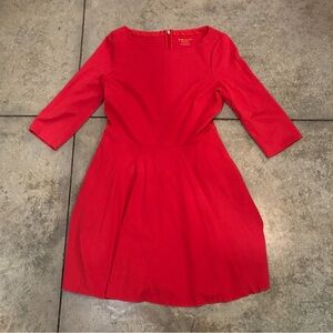 kate spade Bright Red Long-Sleeve Fit & Flare Dress